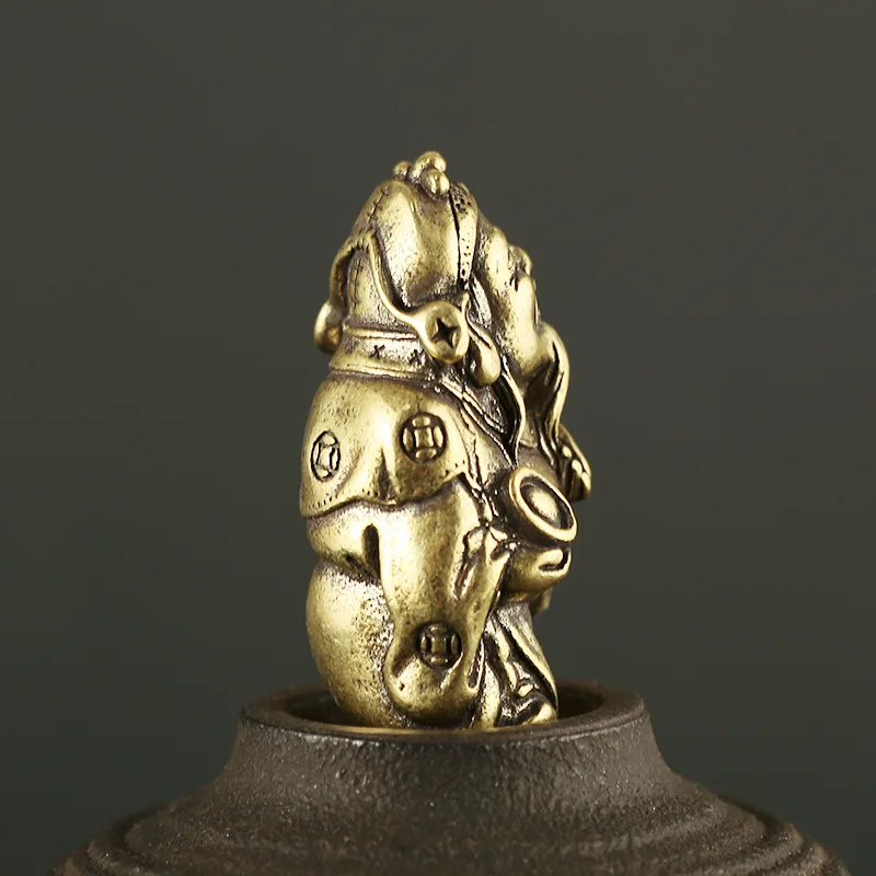 Brass Mammon Figurines Gifts Statuette Pendant Small Ornaments Jewelry Carved