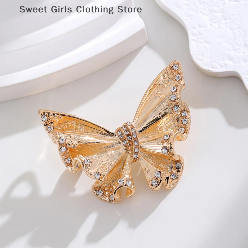 أنيقة سبائك المينا حجر الراين فراشة بروش شارة بدبوس للنساء الفتيات دعوى معطف الديكور موضة الملابس والمجوهرات الهدايا