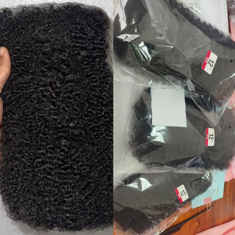 

10 шт., 3 шт., 30 г/шт., афро-кудрявый объемный дред, наращивание волос, объемные волосы, афро-кудрявые вьющиеся, 100% человеческие волосы, для вязания крючком косы