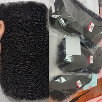 10pcs 3pcs 30g/pc Afro Kinky Bulk Dreadlock Hair Extension Bulk Hair Afro Kinky Curly 100% Human Hair Bulk For Crochet Braid