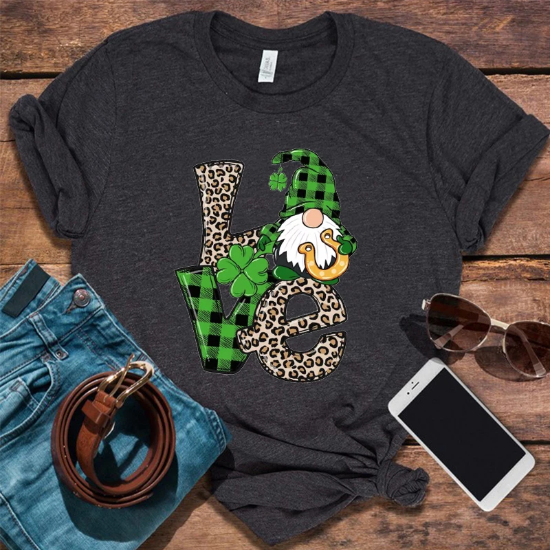 

LOVE Patrick Day Gnomes Shirt St. Patricks Day Shirt Shamrock Lucky Tee Shamrock Shirts Patrick's Day Irish Tshirt Kawaii L