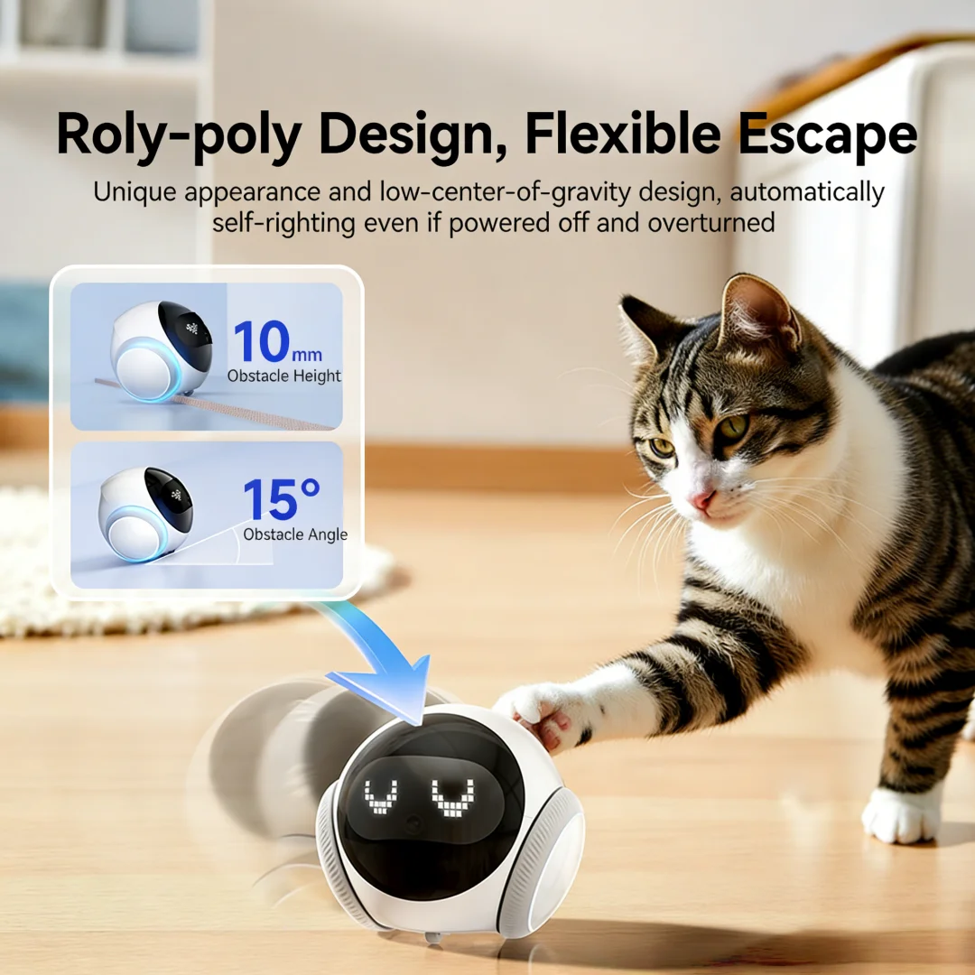 2K home camera, pet monitoring robot, 360 ° home monitoring, mobile application, remote conversation, including charging dock