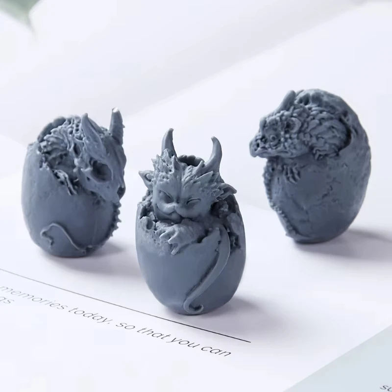 

Форма для яиц дракона, эпоксидная силиконовая форма для помадки, милый 3D брелок с драконом, сделай сам, поделки, украшения, форма для литья животных