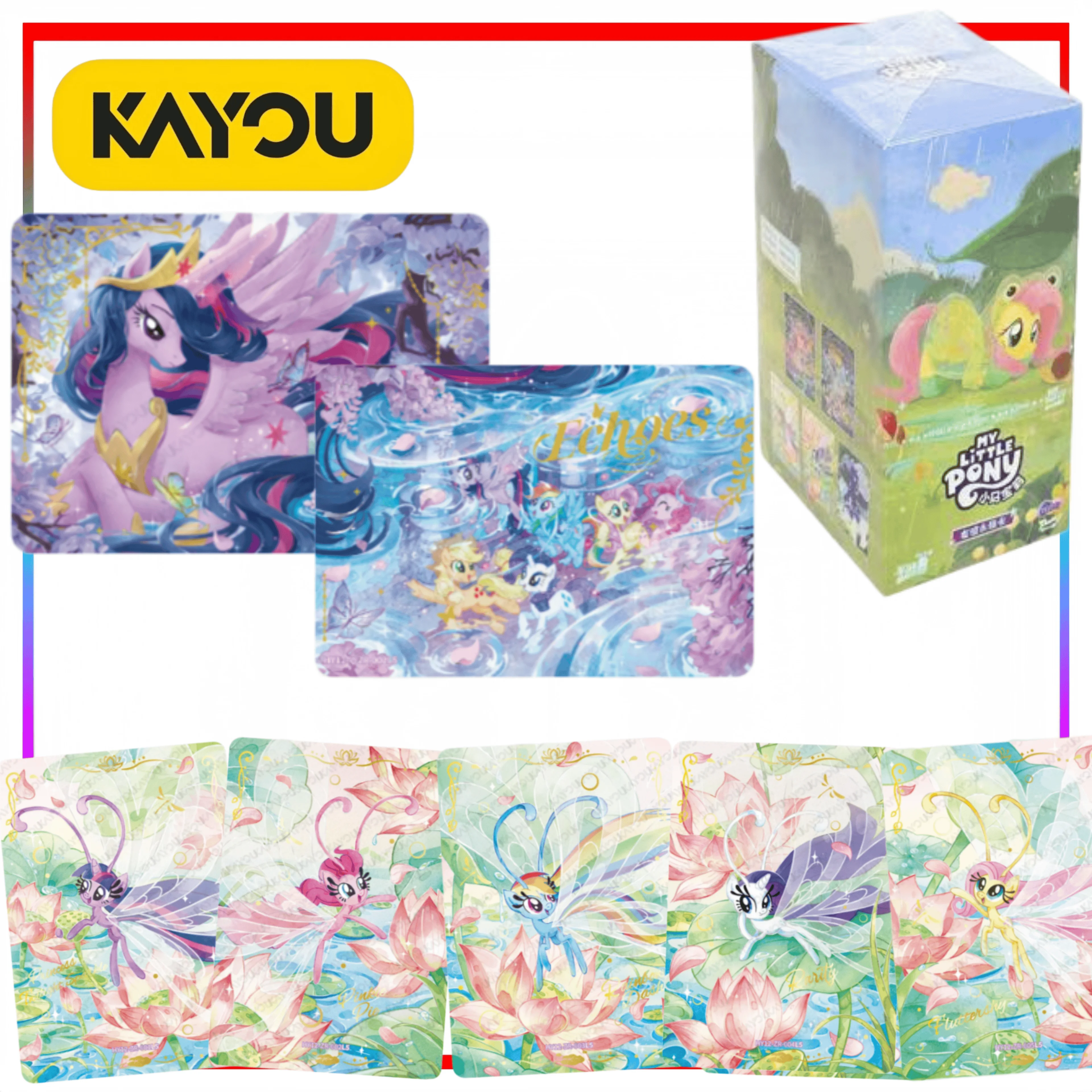 Tarjetas Coleccionables Oficiales de My Little Pony de KAYOU, Tarjeta de Pinkie Pie, Juego de Mesa, Mercancía de Anime, Regalos Navideños, Juguetes de Moda