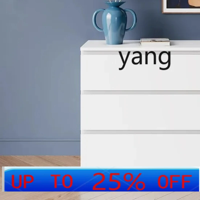 

LMM Home Edge Cabinet Kitchen Living Room Bedroom Simple White Storage Locker with Drawer