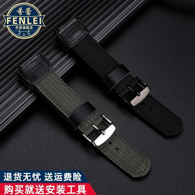 Modified outdoors Watchband For Casio DW-9052 9051 9050 DW6900 AE1200 A158/159 Woven nylon canvas watch chain 16mm 18mm Bracelet