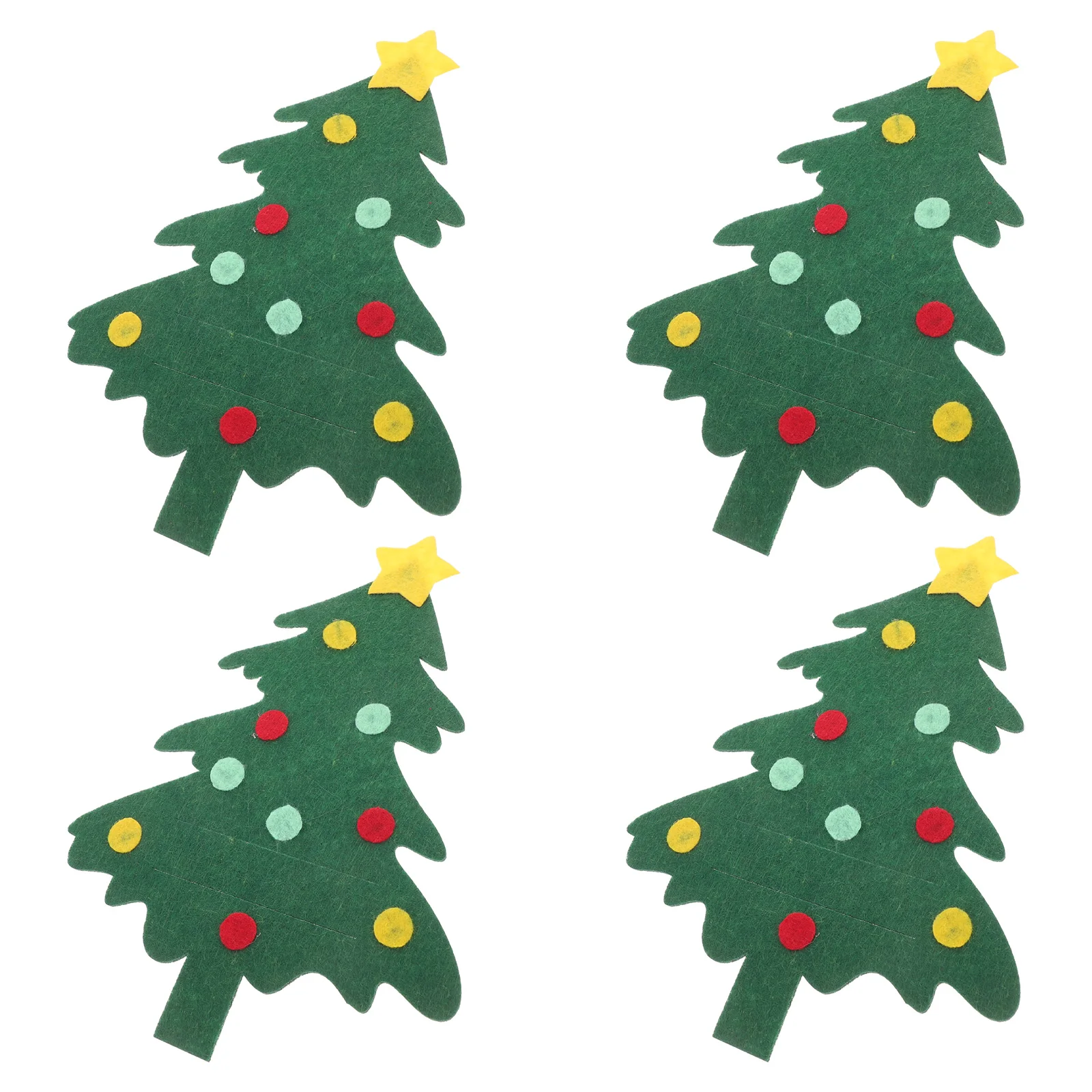 

4 Pcs Christmas Cutlery Holder Felt Silverware Bag Decorations for Party Tableware Dining Festive Atmosphere Xmas Style