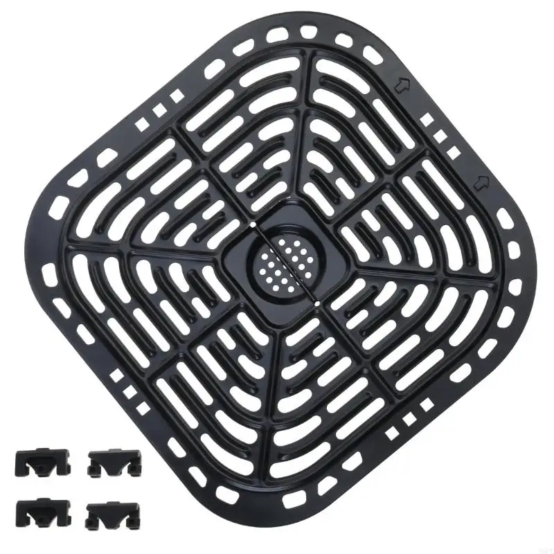 J6PE Không Độc Hại Nồi Chiên Không Khí Crisper Tấm Khay Giá Chảo Cho Lò Nướng Pizza Khoai Tây Chiên Rau Củ