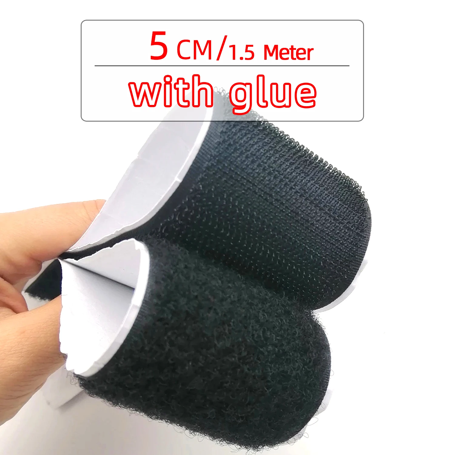 50 MM Starke Selbst Klebe Haken und Schleife Verschluss Band Nylon Aufkleber mit Kleber für DIY 50mm, 1,5 Meter