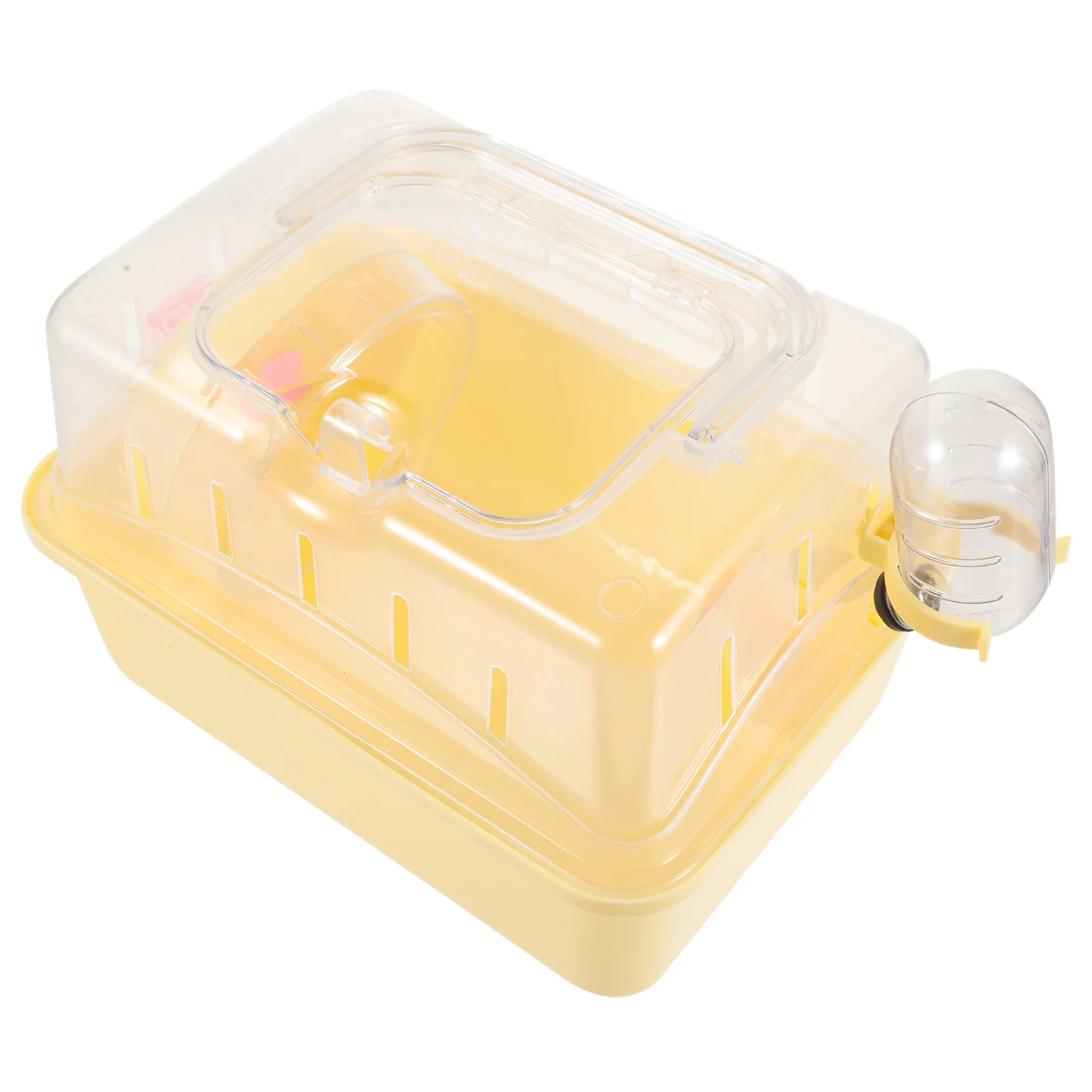 Pet Hamster Cage Transparent Case Breathable Sunroof Supply Yellow Small Carrying Travel