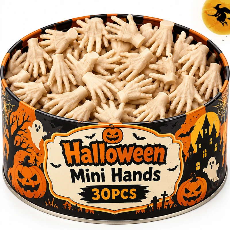 Spooky Halloween Horror Mini Plastic Hands for Escape Room Haunted House Prank Fans Atmosphere Props Party Decor Accessories