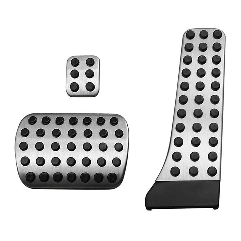 3Pcs Car Accelerator Brake Foot Pedals Cover Footrest Pad Rest Pedal For Mercedes Benz C E S GLK SLK CLS SL Class W203