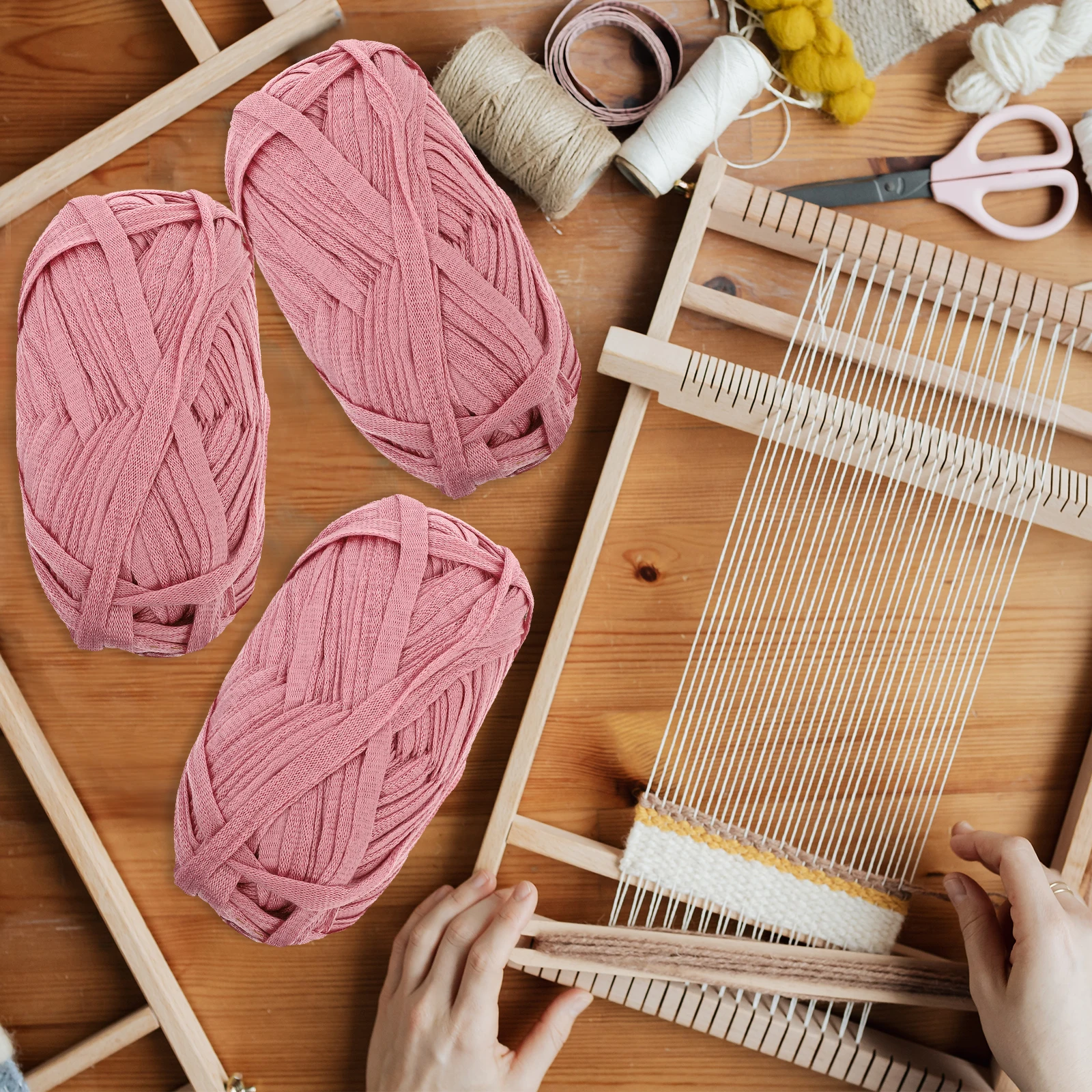 

Cord Braided Cloth Thread Knitting Yarn Gauze Material Acrylic for Crocheting