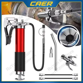 오일 그리스 건 키트 수동 피스톨 그립 고압 펌핑 커플러, 7000PSI, 400CC 그리스 주입, 중장비 유지 보수 도구