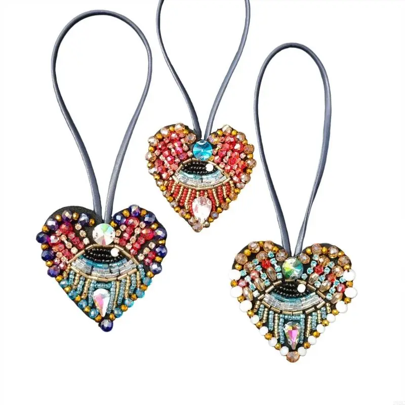 

39BC Crystal Heart Iron On Embellishment For Customizing Jackets Bags Hats
