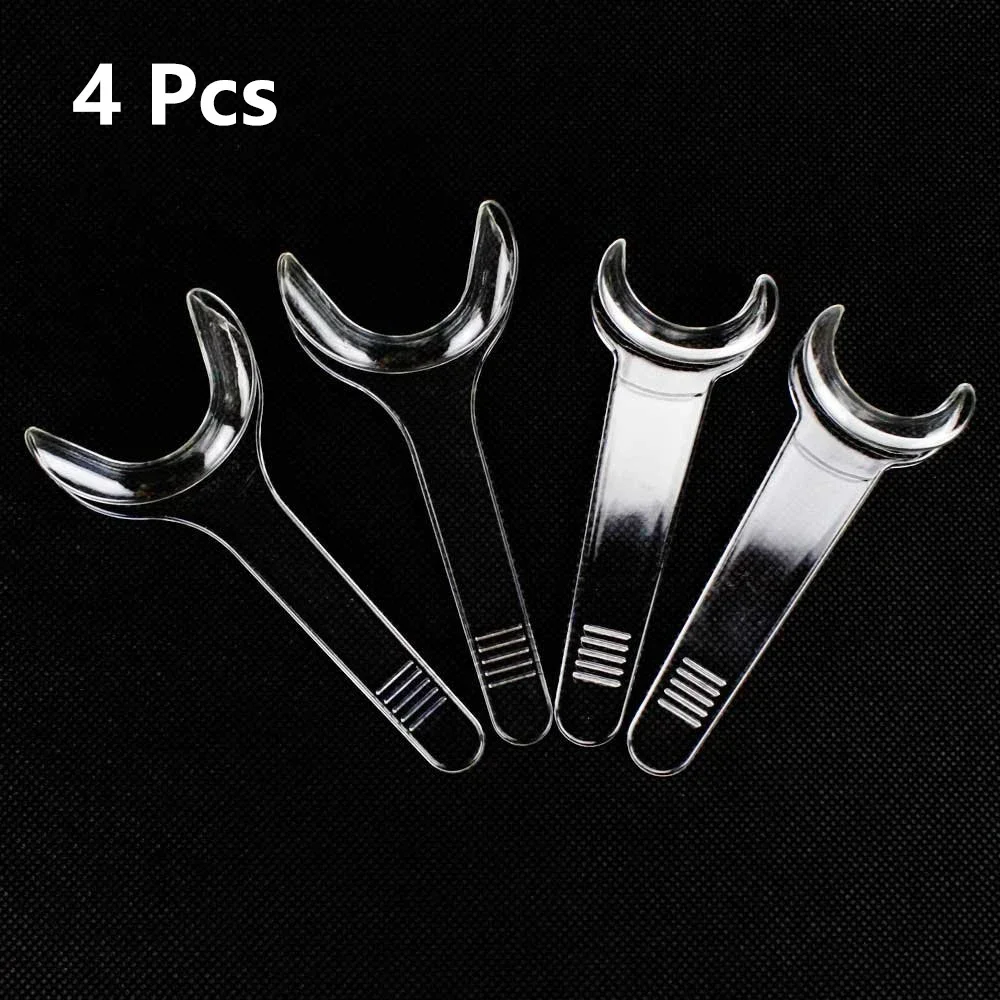 4Pcs T Shape Dental Single Head Lip Retractor Mouth Opener Tooth Cleaning Oral Care Tools Set