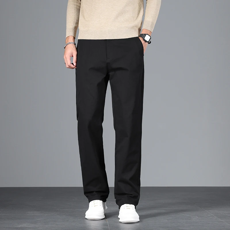 

Autumn and Winter Men's New Casual Pants Cotton Plus Loose Size Workwear Straight Waist and All Men's Long Sports Pants