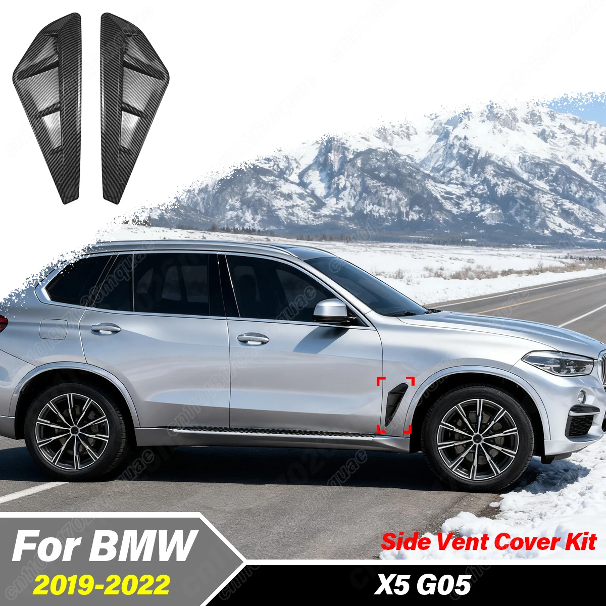 

For BMW X5 G05 X5M F95 M Sport 2019 2020 2021 2022 Car Side Vent Cover Decoration Side Fender Grille Body Modification Kit