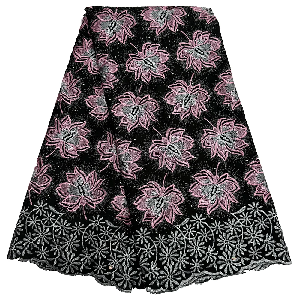 الأفريقي المطبوعة التطريز القطن الدانتيل النسيج الدانتيل الجاف النيجيري جودة عالية السويسري الفوال أقمشة الدانتيل لخياطة فستان الزفاف