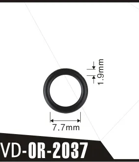100 pz Iniettore di Carburante FKM O'Rings ORings O Rings Kit di Servizio di Riparazione Iniettore di Carburante di Alta Qualità 7.7*1.9mm VD-OR-21021