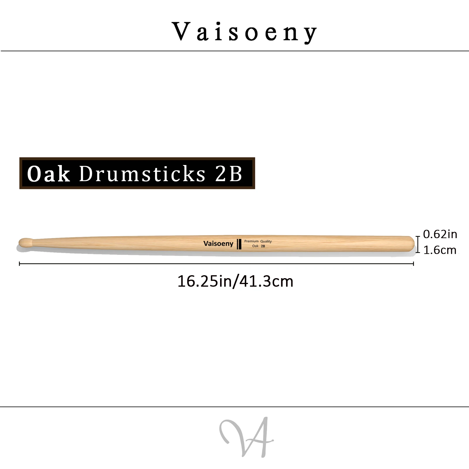 12 Pairs 2B Oak Wood Drumsticks, Thick Durable Shaft, Ideal for Rock/Metal/Pop High-Intensity Music (XM-2B-12P)