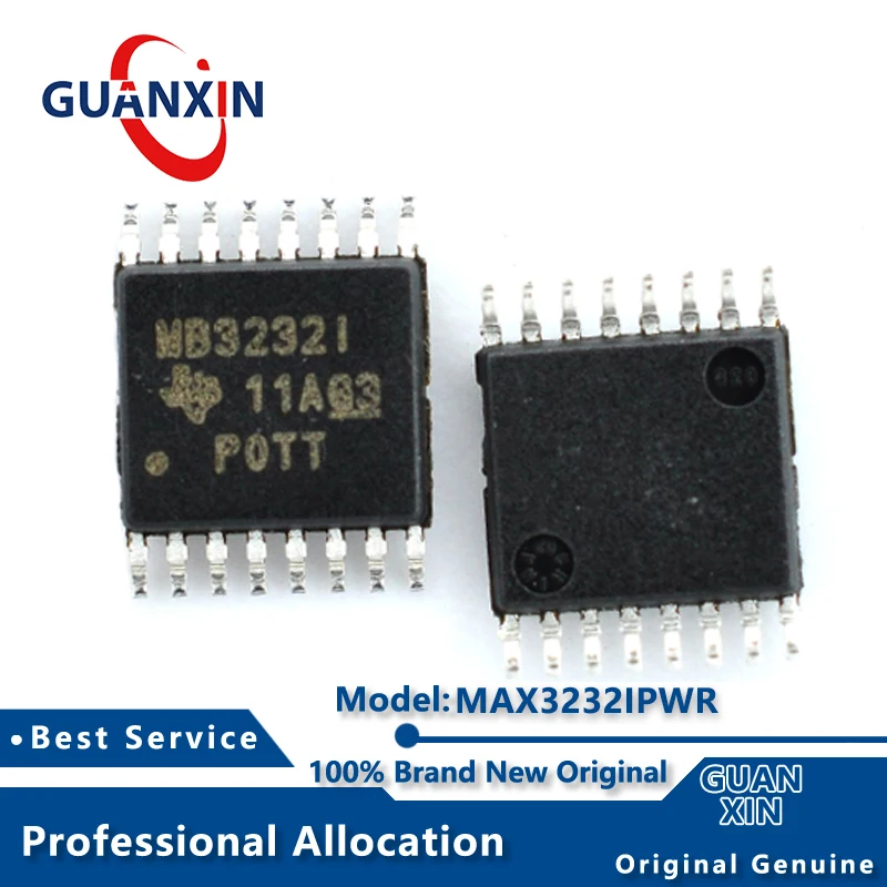 100% New  electronics MAX3232IPWR MAX3232IPW TSSOP-16 Marking MB3232I MAX3232