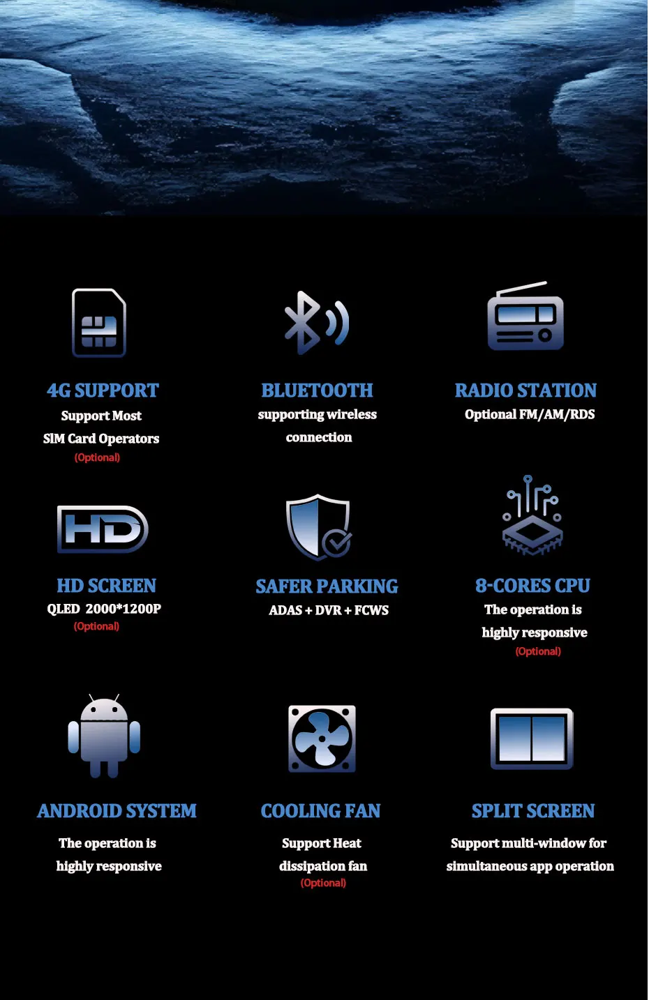 Android 16 Auto Für Chevrolet Tahoe Suburban GMC Yukon 2014 - 2021 Kabelloses CarPlay Autoradio Multimedia Stereo GPS DVD Kein 2 Din – Detail 4