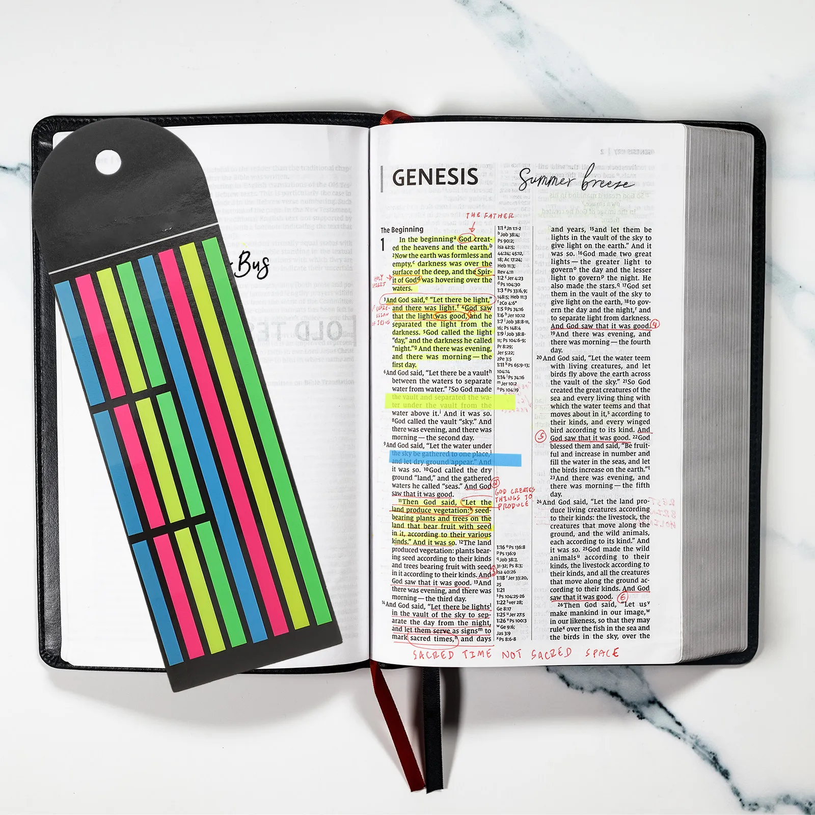 2Pcs Index Tab Adhesive Reading Markers Fluorescent Highlighter Strips Colorful Book Tabs Annotating Books Indexing