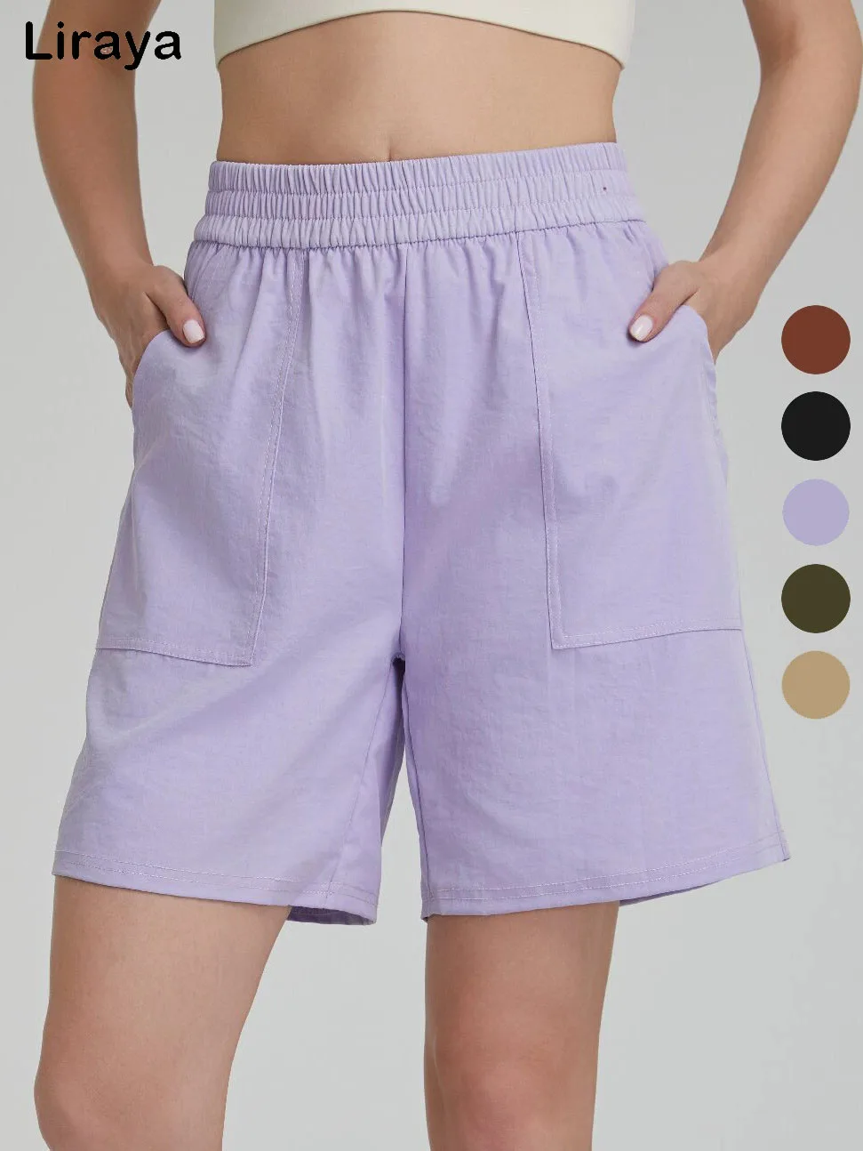 Yoga Shorts High Waist Butt Lifting Cycling Tight Elastic Slim Running Fitness Women Shorts Sportswear