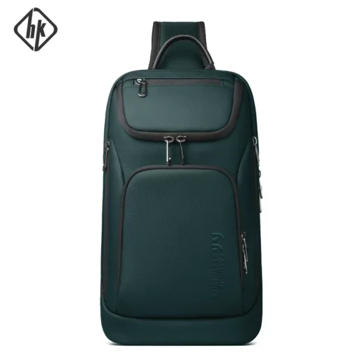 HK Lightweight Crossbody Bag Large-Capacity Waterproof Oxford Cloth Mens Handbag Commuting Sports and Travel Mens Shoulder Bag