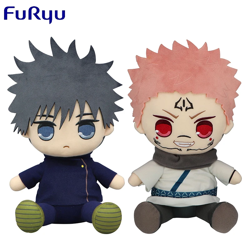 

In Stock Original FuRyu Jujutsu Kaisen Plush Fufu Kawaii Fushiguro Megumi Ryomen Sukuna Q Sitting Plush Doll Toy for Kids Gift