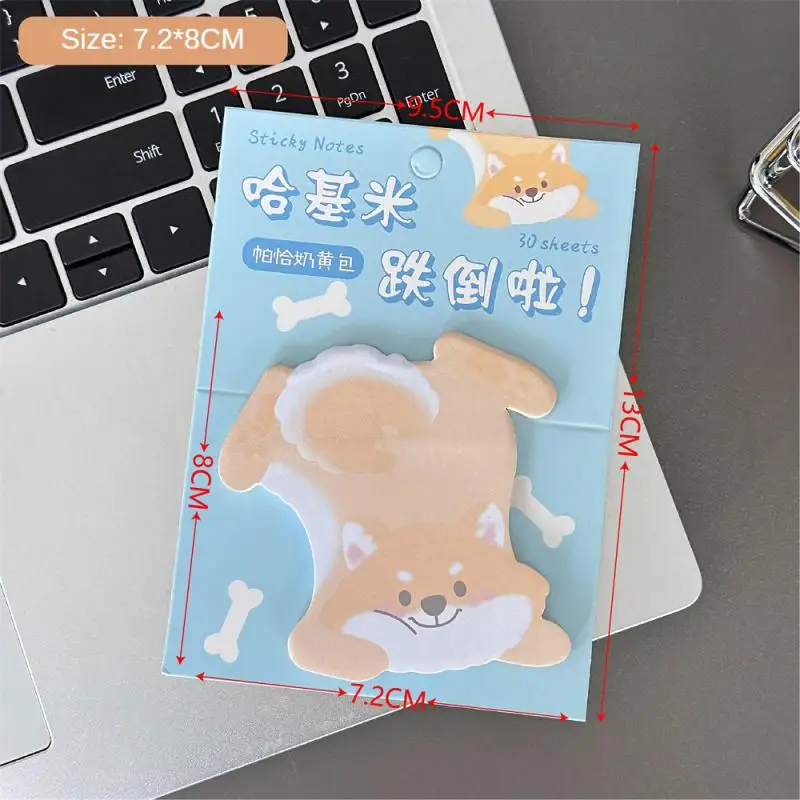 30 sheets Creative Cute Special-shaped Sticky Note Student Girl Heart Cartoon Animal High Sticky Classification Index Note Paper