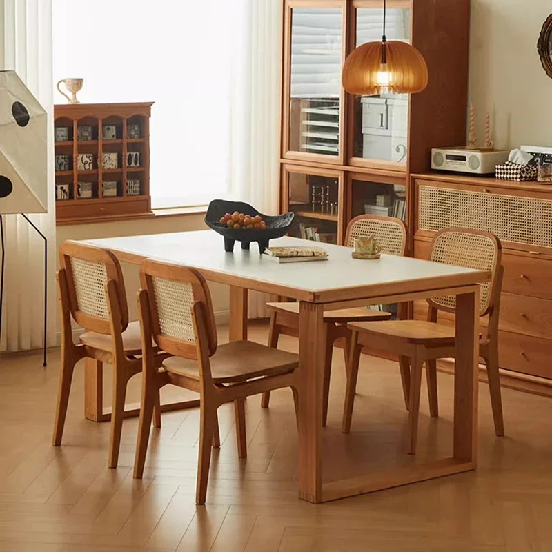 

Japanese Living Room Dining Table Nordic Rock Plate Luxury Kitchen Dining Table Restaurant Home Furniture Mesa Comedor FYDC