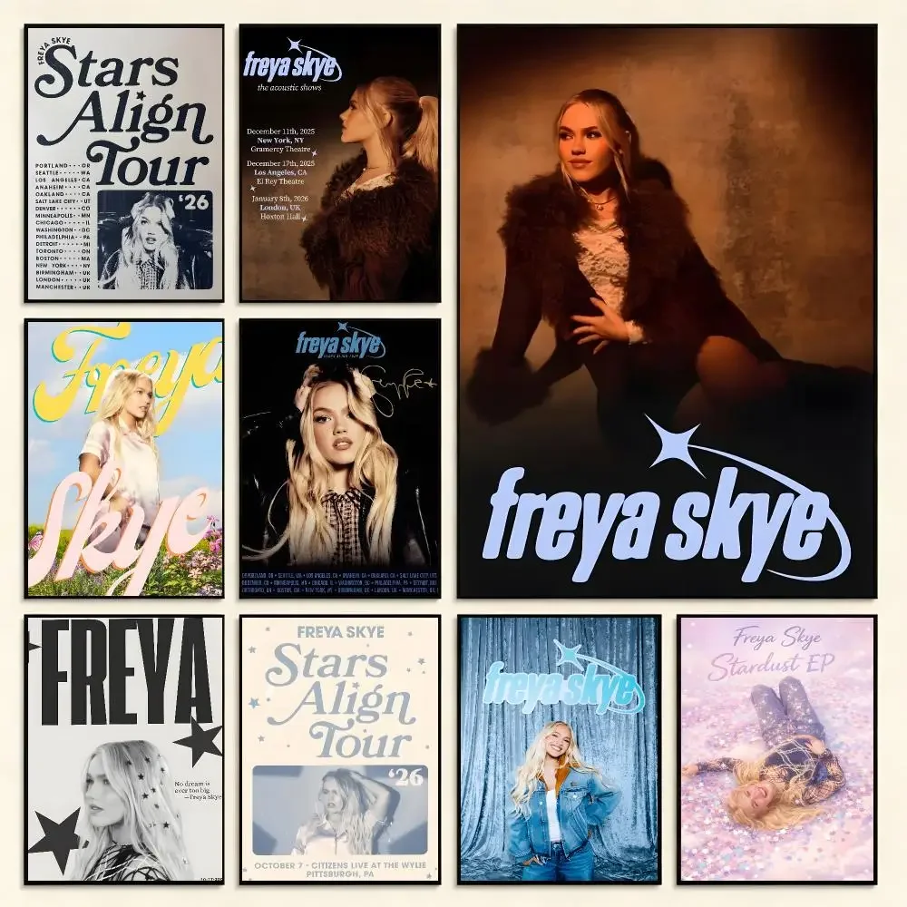 Pop Singer Freya Skye Poster Digital Solvent Print Waterproof PP Fade-Resistant Wall Art Room Decor Gift