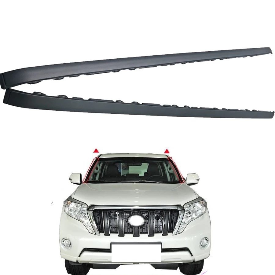 Wooeight 1Pc Car Front Outside Moulding Windscreen Glass Weatherstrip For Toyota Land Cruiser Prado LC150 2010-2020 75536-60010