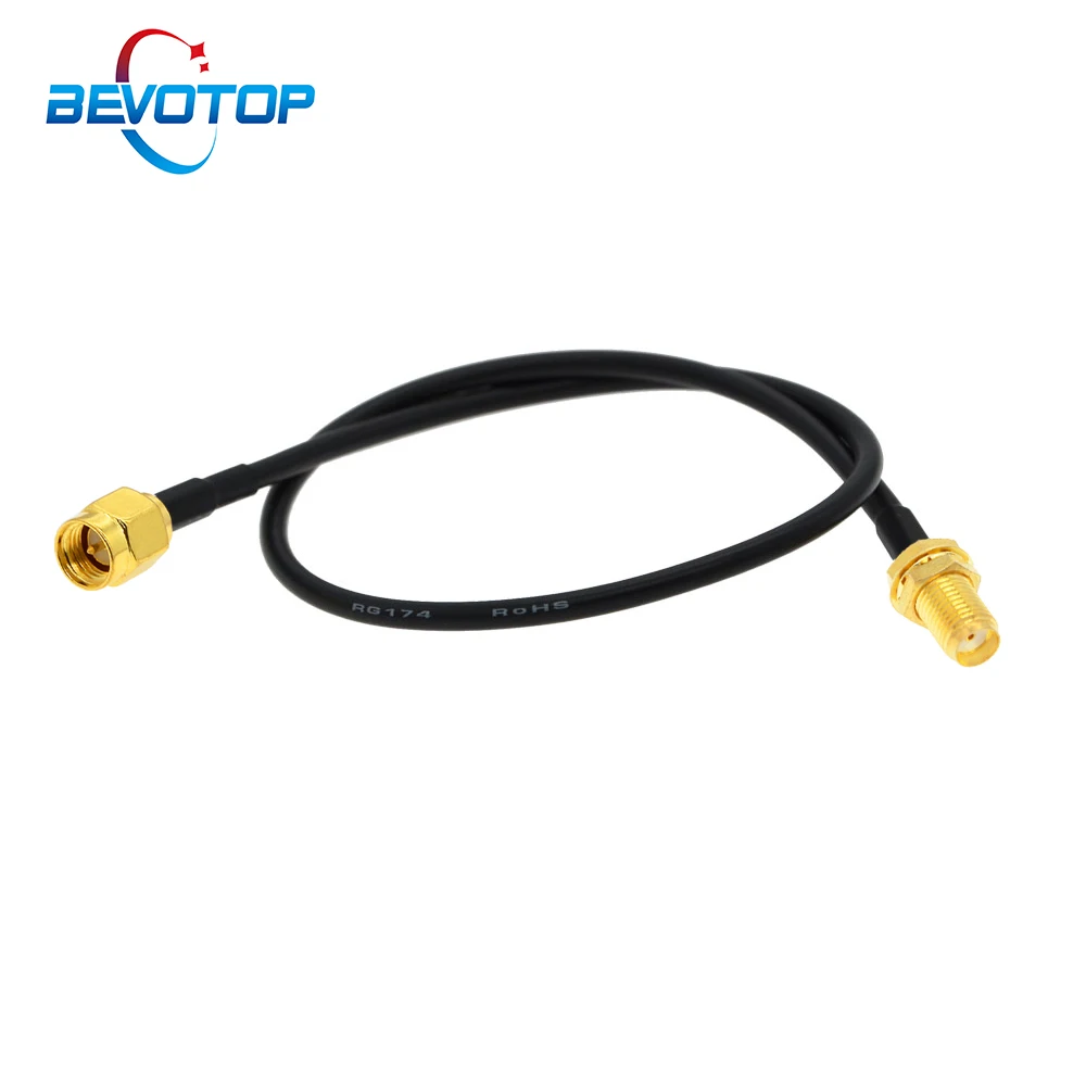 1PCS RF Cable SMA Male to Female Extension Pigtail Cable WIFI Router Antenna Jumper RG174 RF Coaxial Cable 10CM 15CM 30CM 50CM