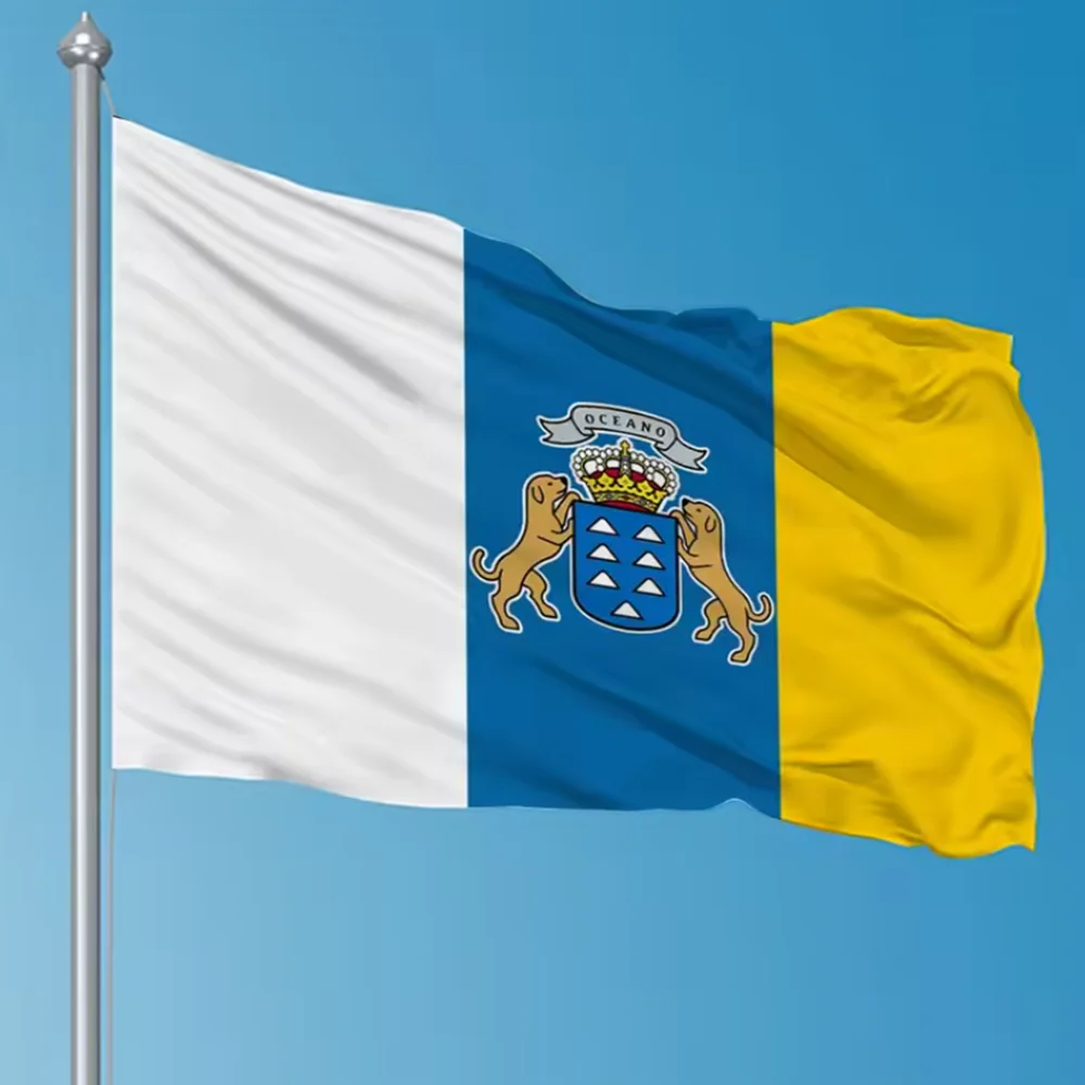 Spain Spanish Flag of the Canary Islands 2x3ft 3x5ft Custom Outdoor Decor