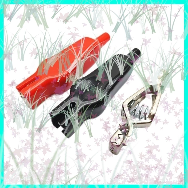 1/2/5 مجموعة 20A مغمد التمساح كليب موصلات الاختبار الكهربائية كابل التمساح مزدوجة نهاية التمساح الصرصور سلك توصيل معزز E3