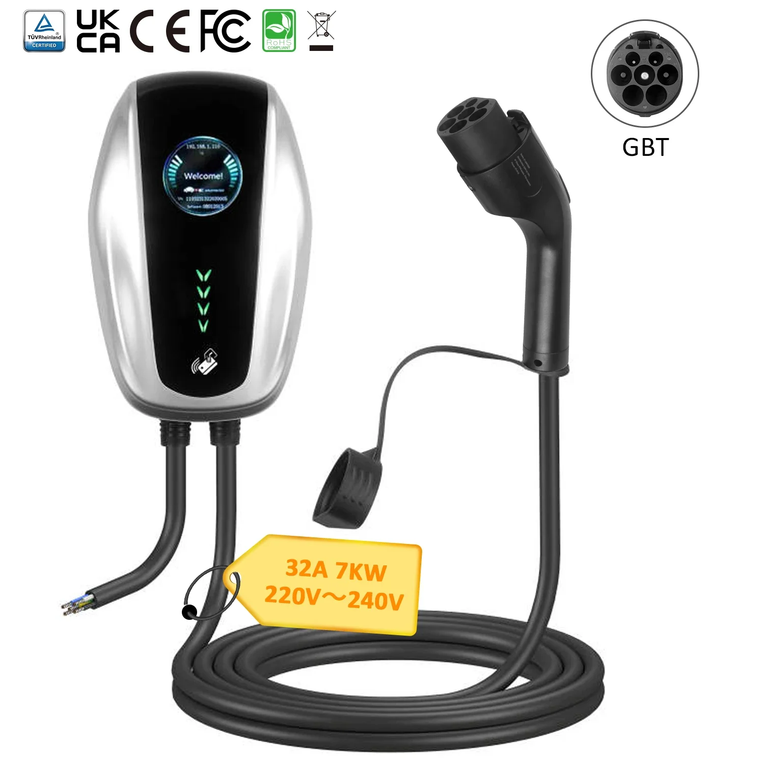 BYD Home Charger Wallbox Electric Car Recharge Station Fast Charging Function 7kW 32A IP65 GBT EV Charger