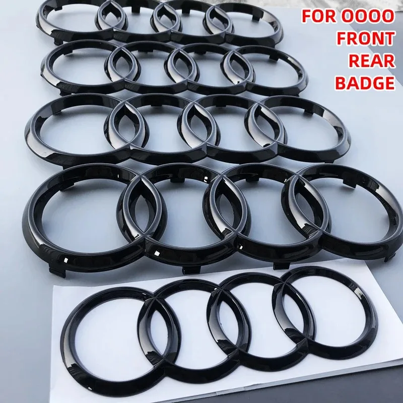 

/Car Styling For Audi A3 A4 A4L A5 A6 A6L A7 A8L Q2L Q3 Q5 Q7 TT Gloss Black Front Bonnet Grill Rear Trunk Emblem Badge Stickers