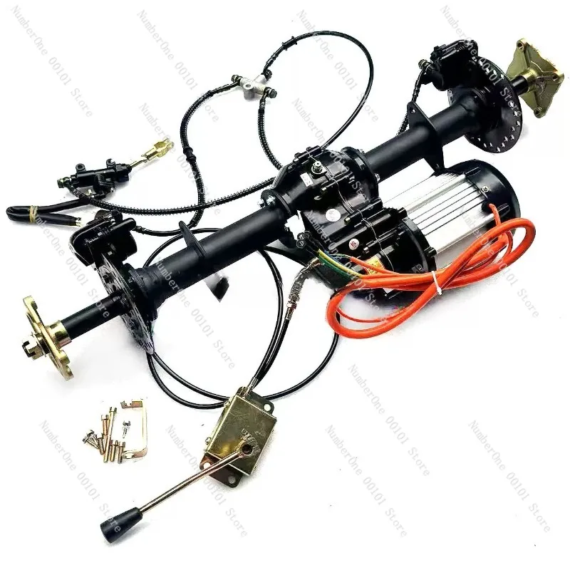 4 Wheel Electric Beach Kart Differential Axle Drive Motor Rear Axle Variable Gear Double Disc Brake Kit
