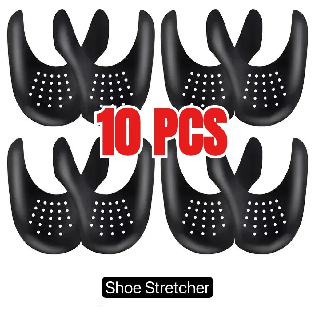 10 Uds. De zapatos ensanchador de cabeza, Protector plegable antifold, puntera de grieta, zapatos plegables arrugados, Protector de soporte antiarrugas