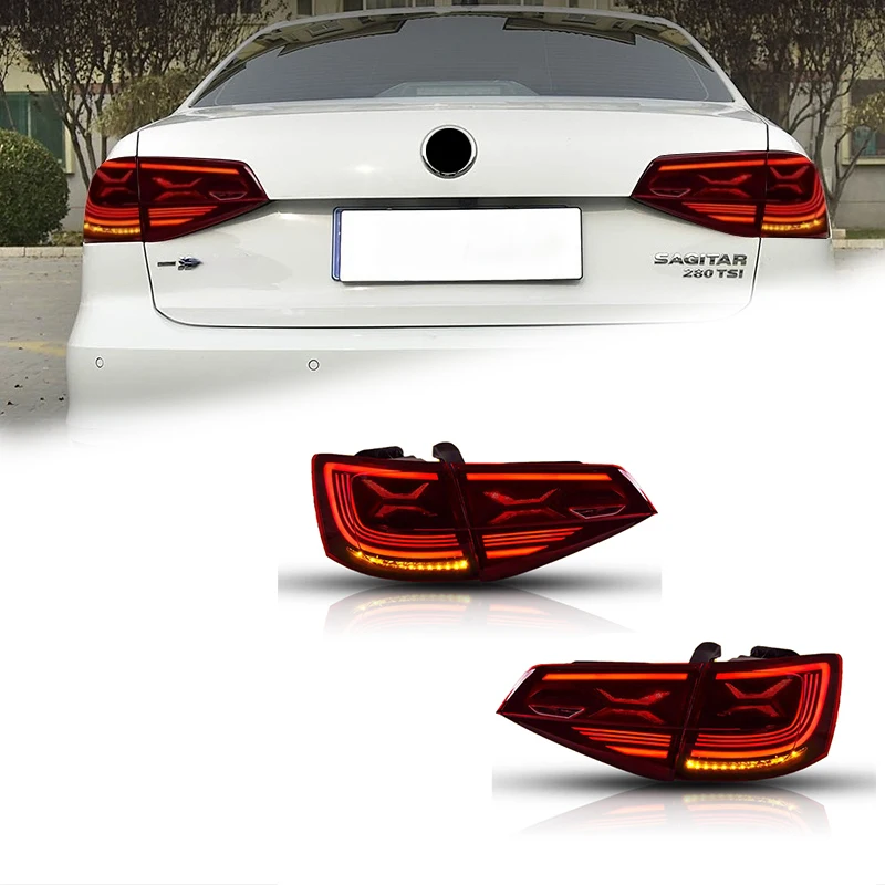 

FT Car Lights For Volkswagen Jetta Taillights 2015-2017 Sagitar LED Tail Lamp Dynamic Turn Signal Light Car Taillights Assembly