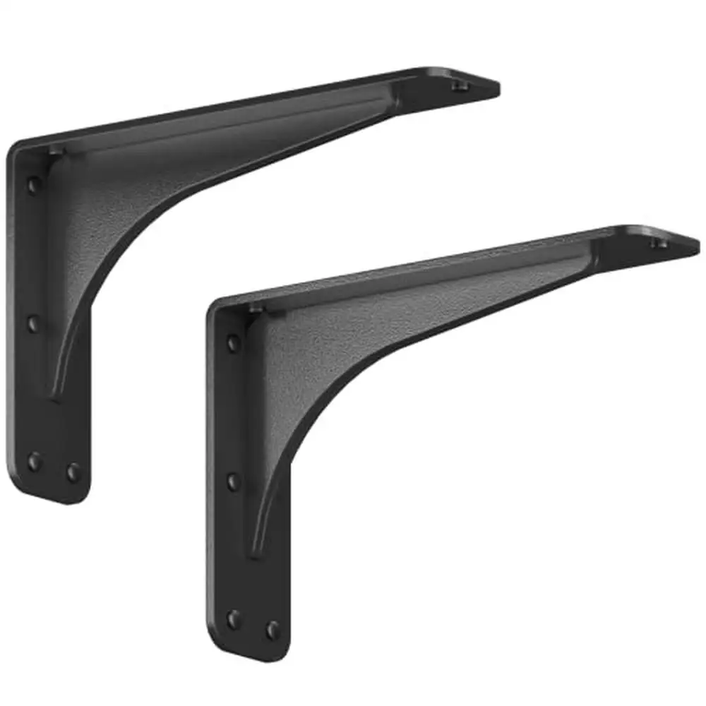 Heavy Duty Low Profile Granite Countertop Support Shelf Brackets Solid Industrial Steel Floating Shelf Brackets 2 Count Made in