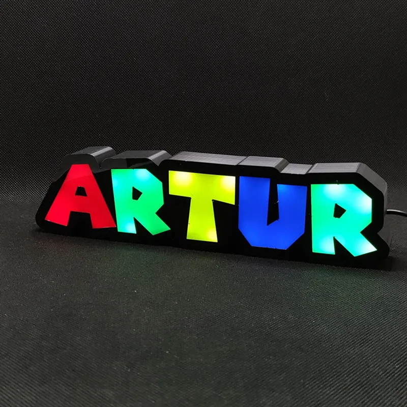 

Custom Name Logo Lightbox LED Sign for Wall Art Decor Kid Adult Nightlight 3D Print Personalized Gifts Desktop Light