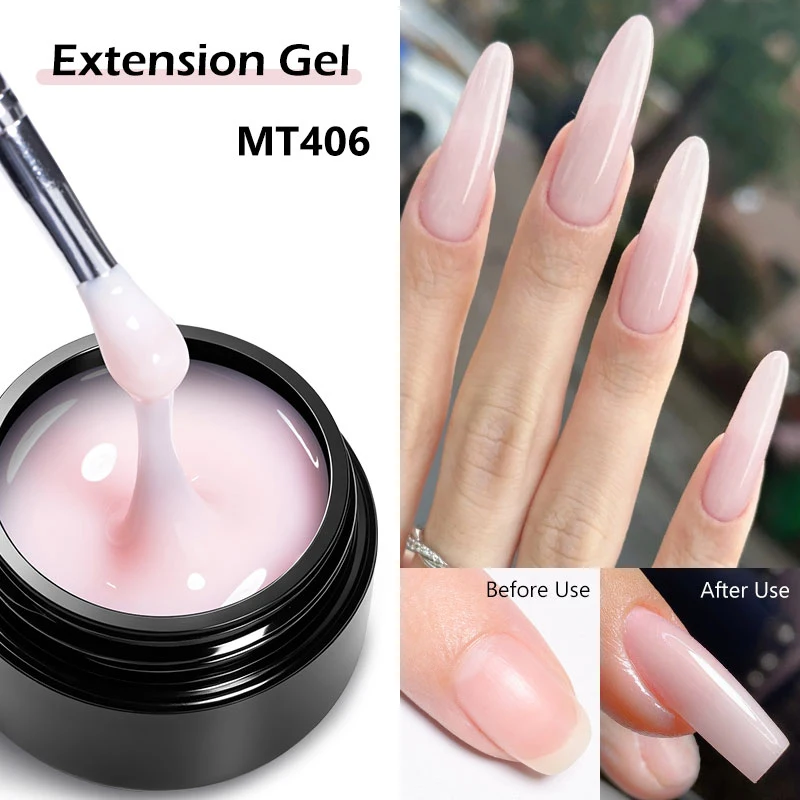 30ML 8 Colors Extension Nail Gel Builder UV LED Camouflage Nude Pink Clear White Quick Building Hard Gel For Nail Art Manicure