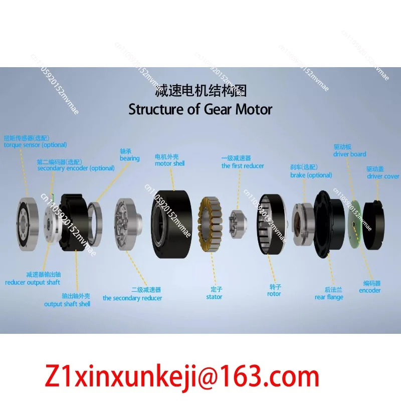 GIM3510-8 Built-in Planetary Reducer Motor Encoder Drive Board Integrated ALOHA Joint Module