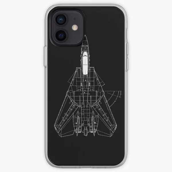 F 14 Tomcat Schematic Iphone Tough Case  Phone Case Customizable for iPhone 6 6S 7 8 Plus 11 12 13 14 Pro Max Mini X XS XR Max