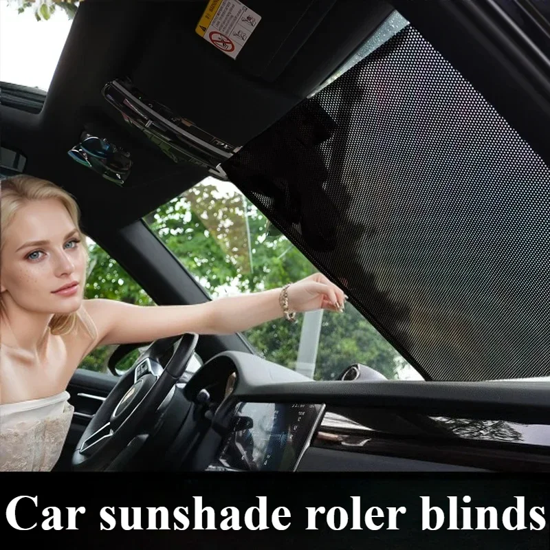 Car Sunshade, Windshield, Retractable Front and Rear Windows, Sunshade, Foldable Thermal Insulation Frame Accessories