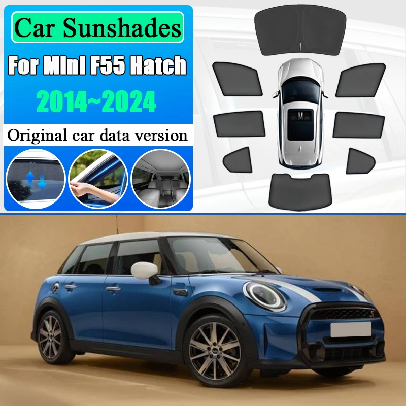 

Сетчатая солнцезащитная шторка для окон автомобиля Mini F55 Hatch MK3 2014-2024, теплоизоляционная, с защитой от ультрафиолета, шторка для конфиденциальности, автоаксессуары